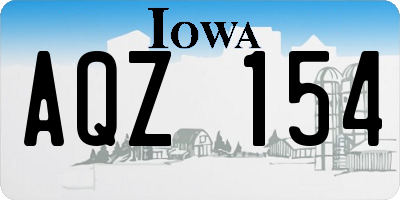 IA license plate AQZ154