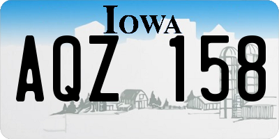 IA license plate AQZ158