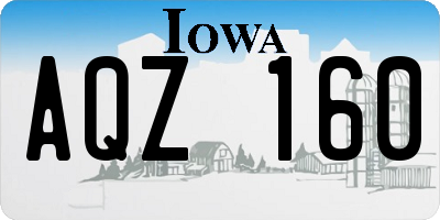 IA license plate AQZ160