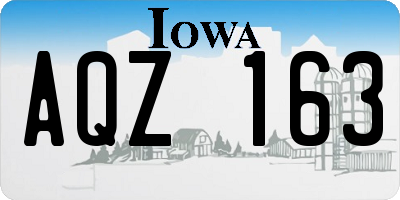 IA license plate AQZ163