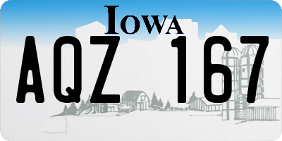 IA license plate AQZ167