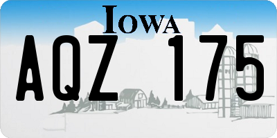 IA license plate AQZ175