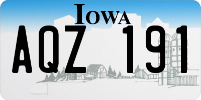 IA license plate AQZ191