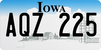 IA license plate AQZ225