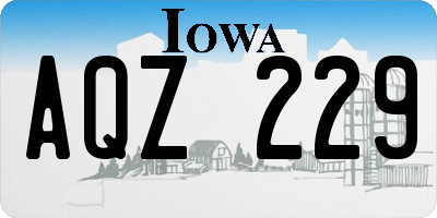 IA license plate AQZ229