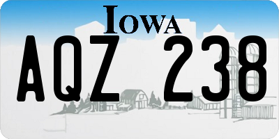 IA license plate AQZ238