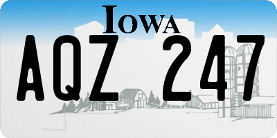 IA license plate AQZ247