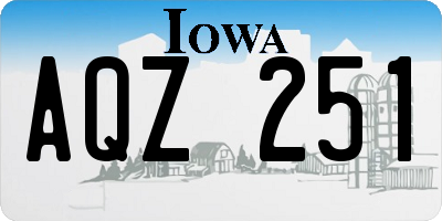 IA license plate AQZ251