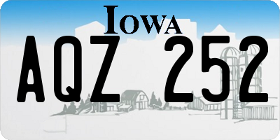 IA license plate AQZ252