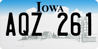 IA license plate AQZ261