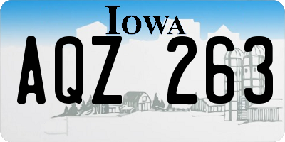 IA license plate AQZ263
