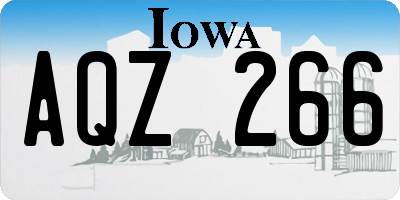 IA license plate AQZ266
