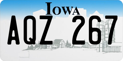 IA license plate AQZ267