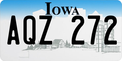 IA license plate AQZ272