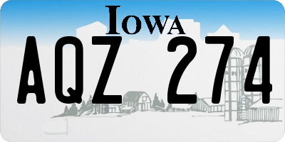 IA license plate AQZ274