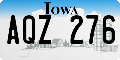 IA license plate AQZ276