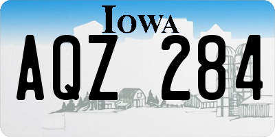 IA license plate AQZ284