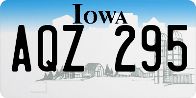 IA license plate AQZ295