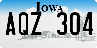 IA license plate AQZ304