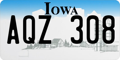 IA license plate AQZ308