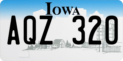 IA license plate AQZ320