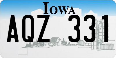 IA license plate AQZ331