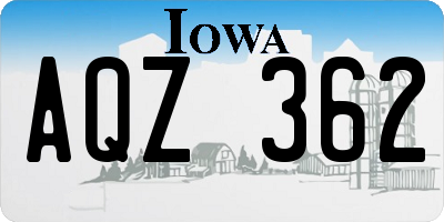 IA license plate AQZ362