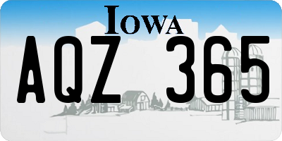 IA license plate AQZ365