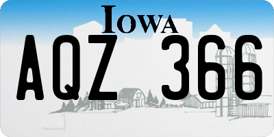 IA license plate AQZ366