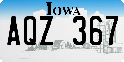 IA license plate AQZ367