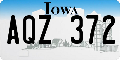 IA license plate AQZ372