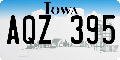 IA license plate AQZ395