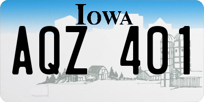 IA license plate AQZ401