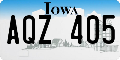 IA license plate AQZ405