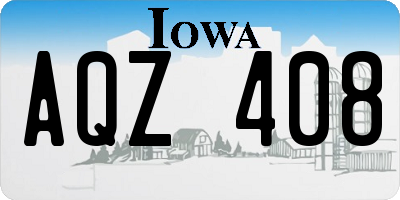 IA license plate AQZ408