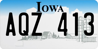 IA license plate AQZ413