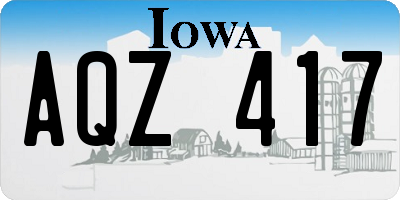IA license plate AQZ417