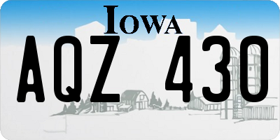 IA license plate AQZ430