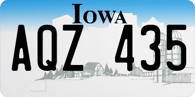 IA license plate AQZ435