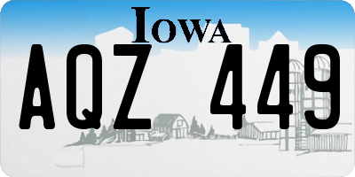 IA license plate AQZ449