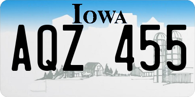 IA license plate AQZ455