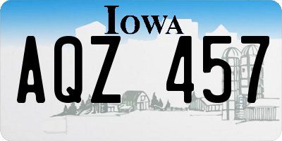 IA license plate AQZ457