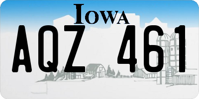 IA license plate AQZ461