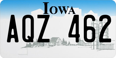 IA license plate AQZ462