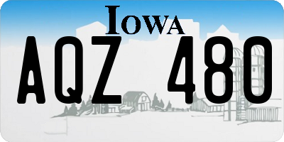 IA license plate AQZ480