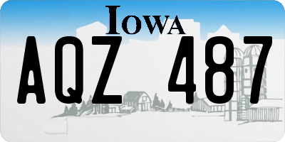 IA license plate AQZ487