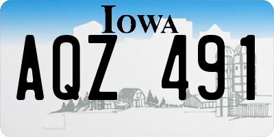 IA license plate AQZ491