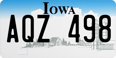 IA license plate AQZ498