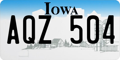 IA license plate AQZ504