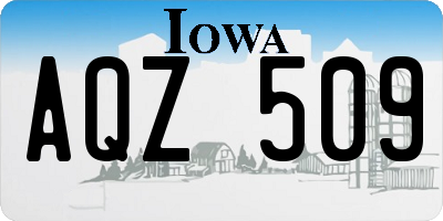 IA license plate AQZ509